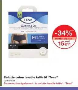 Monoprix TENA Culotte coton lavable taille M offre