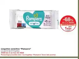 Monoprix PAMPERS Lingettes sensitive offre
