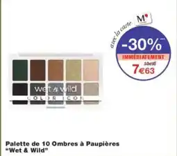 Monoprix WET & WILD Palette de 10 Ombres à Paupières offre