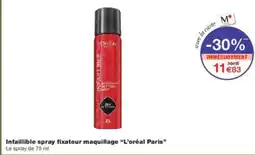 Monoprix L'ORÉAL Infaillible spray fixateur maquillage offre