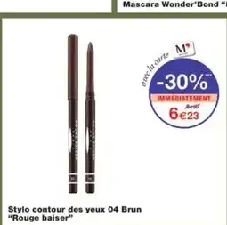 Monoprix ROUGE BAISER Stylo contour des yeux 04 Brun offre