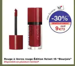 Monoprix BOURJOIS Rouge à lèvres rouge Édition Velvet 15 offre