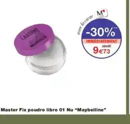 Monoprix MAYBELLINE Master Fix poudre libre 01 Nu offre
