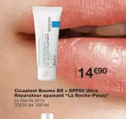 Monoprix LA ROCHE-POSAY Cicaplast Baume B5 + SPF50 Ultrar Réparateur apaisant offre
