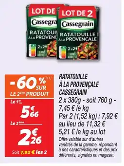 Netto CASSEGRAIN Ratatouille à la provençale offre