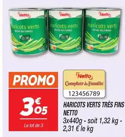 Netto NETTO Haricots verts très fins offre