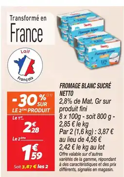 Netto NETTO Fromage blanc sucré offre