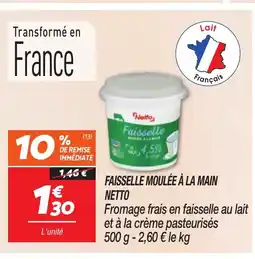 Netto NETTO Faisselle moulée à la main offre