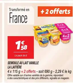 Netto NETTO Semoule au lait vanille offre