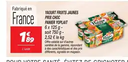 Netto PANIER YOPLAIT Yaourt fruits jaunes prix choc offre