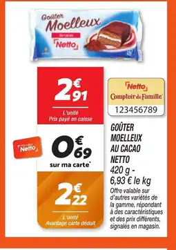 Netto NETTO Goûter moelleux au cacao offre