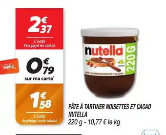 Netto NUTELLA Pâte à tartiner noisettes et cacao offre