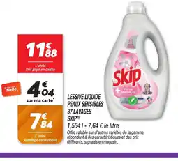Netto SKIP Lessive liquide peaux sensibles 37 lavages offre