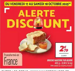 Netto Brioche nanterre pur beurre offre