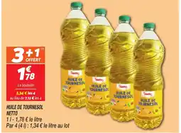 Netto NETTO Huile de tournesol offre