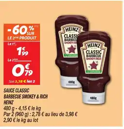 Netto HEINZ Sauce classic barbecue smokey & rich offre