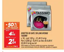 Netto TASSIMO Dosettes de café l'or long intense offre