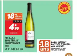 Netto Aop alsace blanc demi-sec gewurztraminer roth offre