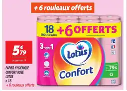 Netto LOTUS Papier hygiénique confort rose offre