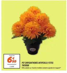 Netto Pot chrysanthemes artificiels 9 tetes thevenin offre