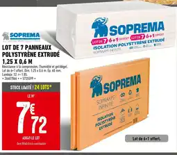 Batkor SOPREMA Lot de 7 panneaux polystyrène extrudé offre