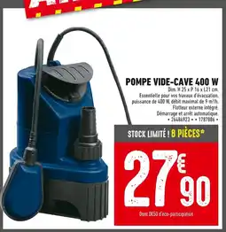 Batkor Pompe vide-cave 400 w offre