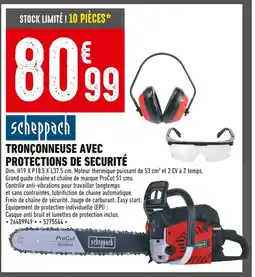 Batkor SCHEPPACH Tronçonneuse avec protections de securité offre