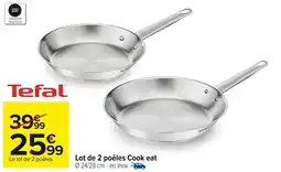 Carrefour TEFAL Le lot de 2 poêles offre