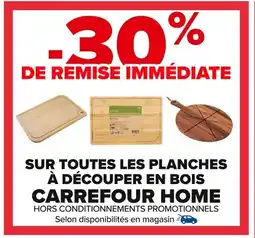 Carrefour Sur toutes les planches à découper en bois carrefour home offre
