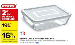Carrefour PYREX Gammes Cook & Freeze et Cook & Heat offre
