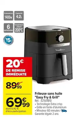 Carrefour Friteuse sans huile "Easy Fry & Grill" offre