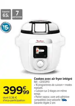 Carrefour Cookeo avec air fryer intégré offre
