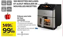 Carrefour Friteuse sans huile Air fryer connectée offre