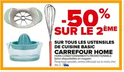 Carrefour Sur tous les ustensiles de cuisine basic carrefour home offre