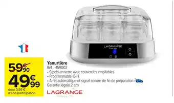 Carrefour Yaourtière offre