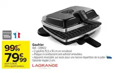 Carrefour LAGRANGE Gaufrier offre
