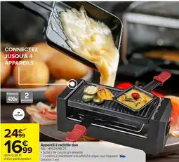 Carrefour Appareil à raclette duo offre