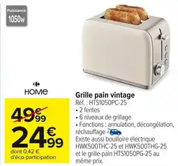 Carrefour Grille pain vintage offre