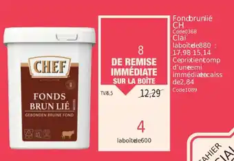 Promocash Fondbrunlié CH offre