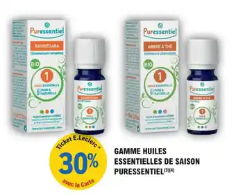 E.Leclerc Parapharmacie Gamme huiles essentielles de saison puressentiel offre