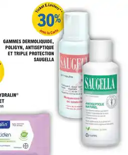 E.Leclerc Parapharmacie Gammes dermoliquide poligyn antiseptique et triple protection saugella offre