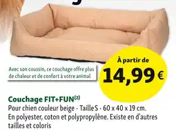 Maxi Zoo FIT+FUN Couchage pour chien couleur beige offre