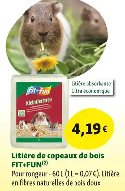 Maxi Zoo FIT+FUN Litière de copeaux de bois offre