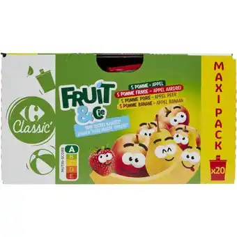 Carrefour CARREFOUR CLASSIC' Gourdes aux fruits Fruit&Cie Maxi Pack offre