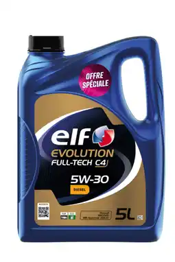 Carrefour ELF Huile Elf ou Total 5W30 Full tech C3-C4-TDI-R ou Quartz Ineo ECS - LL -MC3 Offre Spéciale offre