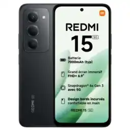 Carrefour XIAOMI Smartphone Redmi 15 offre