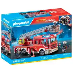 Carrefour PLAYMOBIL Camion de pompiers avec échelle pivotante offre
