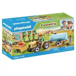 Carrefour PLAYMOBIL Fermier avec tracteur et citerne offre