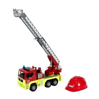 Carrefour BRUDER Camion de pompier Man avec casque d'intervention offre