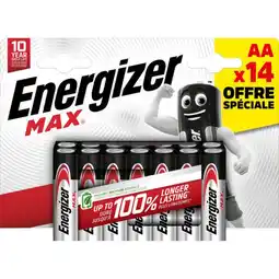 Carrefour ENERGIZER Lot de 14 piles max AA/ LR6 offre